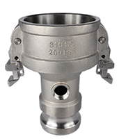 3 x 2 Inch (in) Long with Port Size 316 Stainless Steel DA Reducer Double Lock Camlock Fitting