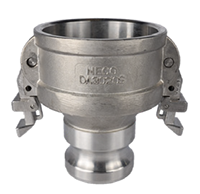 3 x 2 Inch (in) Short Size 316 Stainless Steel DA Reducer Double Lock Camlock Fitting