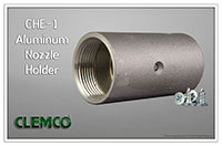 Model CHE-1, 1-1/4 Inch (in) Thread Aluminum Nozzle Holder (00578)