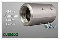 Model CHE-2, 1-1/4 Inch (in) Thread Aluminum Nozzle Holder (00579)