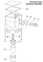 Enclosure Dust Container Assembly