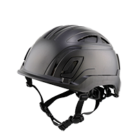 Type II + Non-Vented Black Safety Helmet (T2NBK - Three Quarter View) - 2