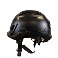 Type II + Non-Vented Black Safety Helmet (T2NBK - Left)