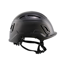 Type II + Non-Vented Black Safety Helmet (T2NBK - Right)