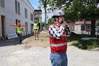 Type II + Non-Vented Dove Gray Safety Helmet with Black FlexBrim (T2NDGFBBK - Action-14)