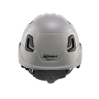 Type II + Non-Vented Dove Gray Safety Helmet with Mips Technology (T2NDGM - Back)