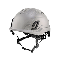 Type II + Non-Vented Dove Gray Safety Helmet (T2NDG - Three Quarter View)