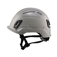 Type II + Non-Vented Dove Gray Safety Helmet (T2NDG - Left)
