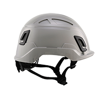 Type II + Non-Vented Dove Gray Safety Helmet (T2NDG - Right)