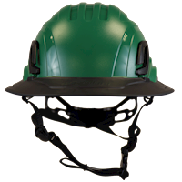 Type II + Non-Vented Forest Green Safety Helmet with Black FlexBrim (T2NFGFBBK - Front)