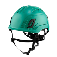 Type II + Non-Vented Forest Green Safety Helmet with Mips Technology (T2NFGM - Three Quarter View)