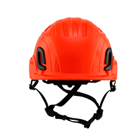 Type II + Non-Vented Hi Viz Orange Safety Helmet (T2NHO - Front)