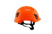 Type II + Non-Vented Hi Viz Orange Safety Helmet (T2NHO - Right Side)