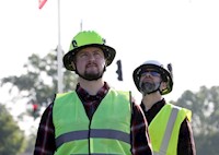 Type II + Non-Vented Hi-Viz Yellow Safety Helmet with Black FlexBrim (T2NHYFBBK - Action-1)
