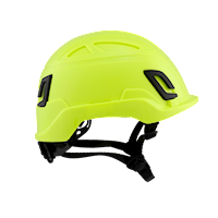 Type II + Non-Vented Hi-Viz Yellow Safety Helmet with Mips Technology (T2NHYM - Right)