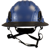 Type II + Non-Vented Kentucky Blue Safety Helmet with Black FlexBrim (T2NKBFBBK - Front)
