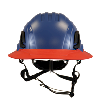 Type II + Non-Vented Kentucky Blue Safety Helmet with Red FlexBrim (T2NKBFBRD - Front)