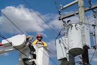 Type II + Non-Vented Orange Safety Helmet with Black FlexBrim (T2NORFBBK - Action-3)