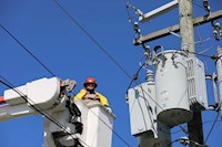 Type II + Non-Vented Orange Safety Helmet with Black FlexBrim (T2NORFBBK - Action-4)