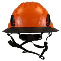 Type II + Non-Vented Orange Safety Helmet with Black FlexBrim (T2NORFBBK - Front)