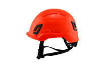 Type II + Non-Vented Orange Safety Helmet with Mips Technology (T2NORM - Left Side)