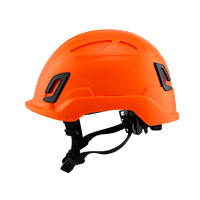Type II + Non-Vented Orange Safety Helmet (T2NOR - Left)
