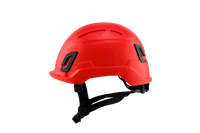Type II + Non-Vented Red Safety Helmet with Mips Technology (T2NRDM - Left Side)