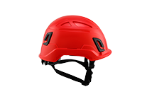 Type II + Non-Vented Red Safety Helmet (T2NRD - Right Side)