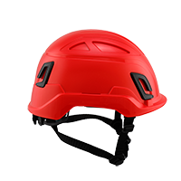 Type II + Non-Vented Red Safety Helmet (T2NRD - Right)