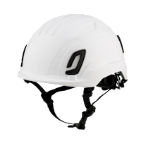 Type II + Non-Vented White Safety Helmet with Mips Technology (T2NWHM - Three Quarter View)