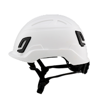 Type II + Non-Vented White Safety Helmet with Mips Technology (T2NWHM - Left)