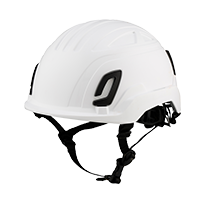 Type II + Non-Vented White Safety Helmet (T2NWH - Three Quarter View)