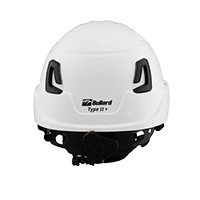 Type II + Non-Vented White Safety Helmet (T2NWH - Back)