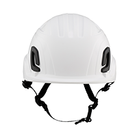 Type II + Non-Vented White Safety Helmet (T2NWH - Front)