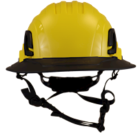 Type II + Non-Vented Yellow Safety Helmet with Black FlexBrim (T2NYLFBBK - Front)