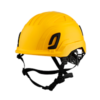 Type II + Non-Vented Yellow Safety Helmet (T2NYL - Three Quarter View)