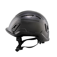 Type II + Vented Black Safety Helmet (T2VBK - Left)