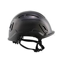 Type II + Vented Black Safety Helmet (T2VBK - Right)
