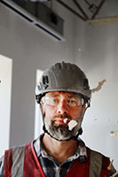 Type II + Vented Dove Gray Safety Helmet (T2VDG - Action-3)