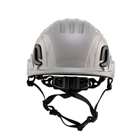 Type II + Vented Dove Gray Safety Helmet (T2VDG - Front)