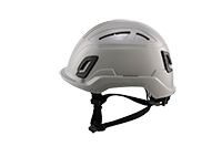 Type II + Vented Dove Gray Safety Helmet (T2VDG - Left Side)