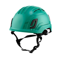 Type II + Vented Forest Green Safety Helmet with Mips Technology (T2VFGM - Three Quarter View)