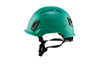 Type II + Vented Forest Green Safety Helmet (T2VFG - Left Side)