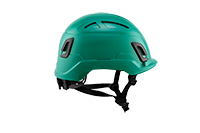 Type II + Vented Forest Green Safety Helmet (T2VFG - Right Side)