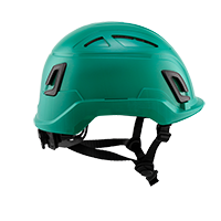Type II + Vented Forest Green Safety Helmet (T2VFG - Right)