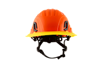 Type II + Vented Hi-Viz Orange Safety Helmet with Hi-Viz Yellow FlexBrim (T2VHOFBHY - Pro-Front) - 2