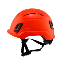 Type II + Vented Hi-Viz Orange Safety Helmet with Mips Technology (T2VHOM - Left)