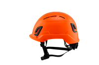 Type II + Vented Hi-Viz Orange Safety Helmet with Mips Technology (T2VHOM - Left Side)