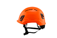 Type II + Vented Hi-Viz Orange Safety Helmet (T2VHO - Left Side)