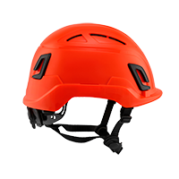 Type II + Vented Hi-Viz Orange Safety Helmet (T2VHO - Right)
